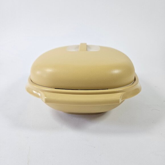 VTG Tupperware 3PC Steamer Serving Bowl Harvest Gold 1273-5 1274-4 1275-4 Canada - Picture 2 of 16